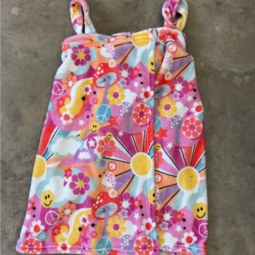 Vibrant Kids Floral Hooded Towel